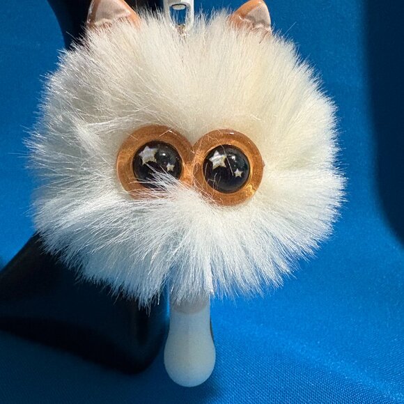 Cute Pom Pom Cat Phone Car Pendant Girl Key Chain Handbag Chain New - Picture 1 of 2